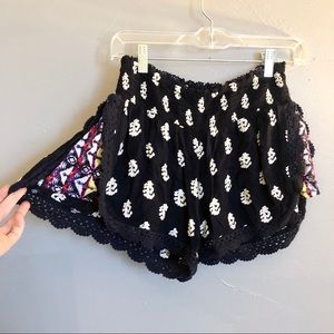 Patterned Crochet Shorts